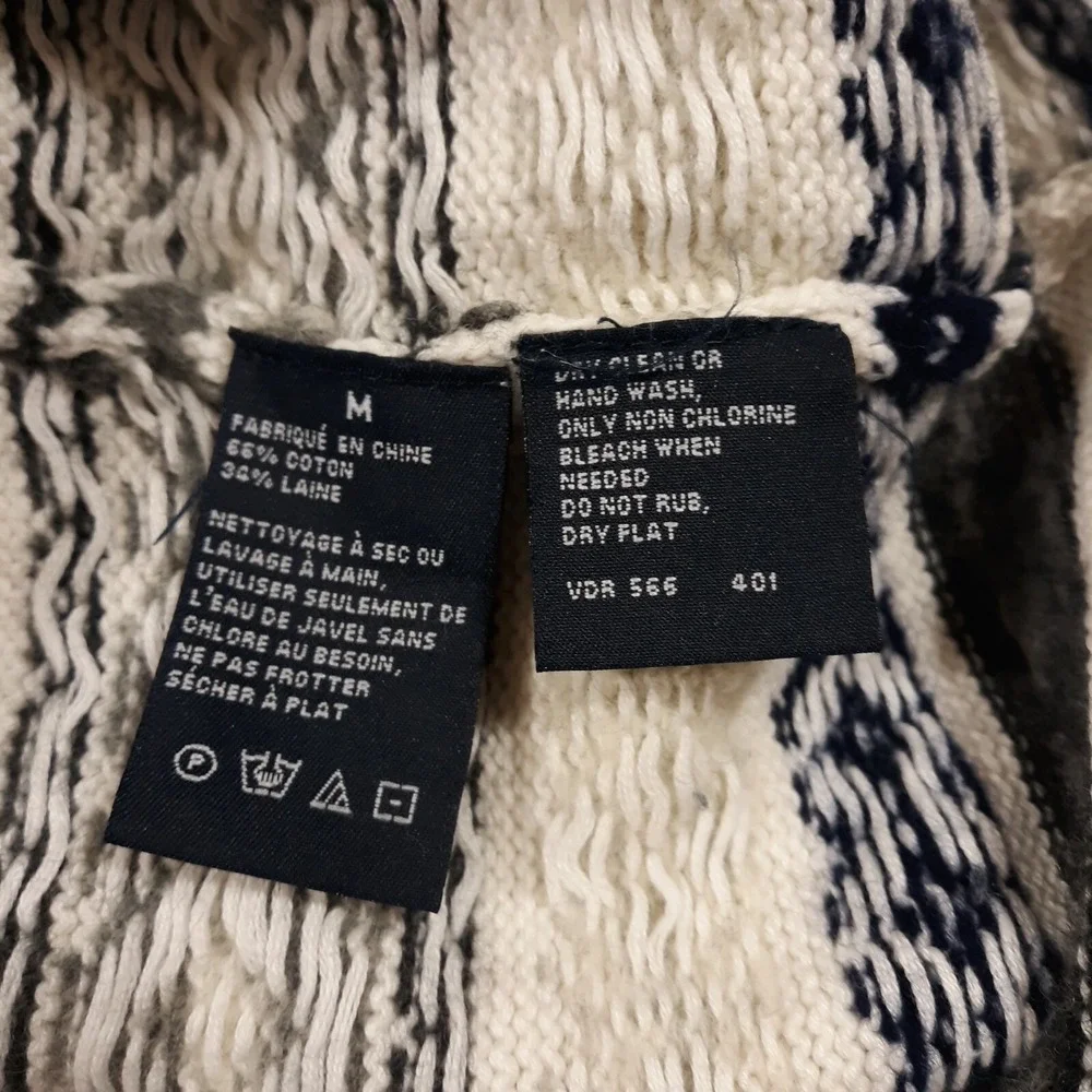Nautica Sweater Mens Size Medium Wool Cotton Blend Pullover Crew Neck Knit